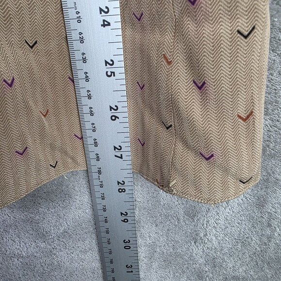 Womens Vintage Chinoise By Lolita Vital Silk Blouse & Skirt Set Taupe Subtle 12 - Picture 12 of 13